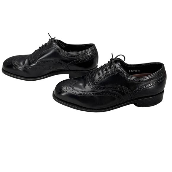 Florsheim Lexington Black Leather Wingtip Oxford Dress Shoe Men 8.5 3E - Picture 3 of 10